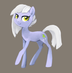 Size: 1132x1151 | Tagged: safe, artist:nightmare fuel, derpibooru exclusive, imported from derpibooru, limestone pie, earth pony, pony, female, lidded eyes, looking at you, mare, simple background, smiling, solo, when she smiles