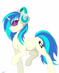 Size: 2000x2500 | Tagged: safe, artist:skitsniga, artist:skitsroom, imported from derpibooru, dj pon-3, vinyl scratch, pony, unicorn, female, headphones, smiling, solo, sunglasses