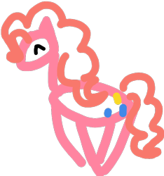 Size: 674x720 | Tagged: safe, artist:semental, derpibooru exclusive, imported from derpibooru, pinkie pie, earth pony, pony, 1000 hours in ms paint, eyes closed, female, majestic as fuck, minimalist, modern art, quality, simple background, solo, transparent background