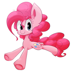 Size: 900x879 | Tagged: safe, artist:temmie-kun, imported from derpibooru, pinkie pie, earth pony, pony, beanbrows, cute, diapinkes, ear fluff, eyebrows, female, looking at you, mare, simple background, solo, transparent background