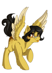 Size: 2893x4092 | Tagged: safe, artist:julunis14, derpibooru exclusive, imported from derpibooru, pegasus, pony, alex (totally spies), freckles, ponified, simple background, solo, tongue out, totally spies, transparent background