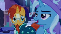 Size: 1920x1080 | Tagged: safe, imported from derpibooru, screencap, sunburst, trixie, pony, student counsel