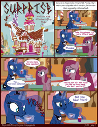 Size: 1024x1326 | Tagged: safe, artist:j5a4, imported from derpibooru, pinkie pie, princess luna, pony, comic:surprise, comic, pinkamena diane pie