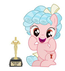 Size: 1056x1148 | Tagged: safe, imported from derpibooru, cozy glow, pony, award, best pony, cozy glow is best facemaker, cozybetes, cute, happy, oscar