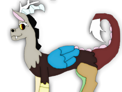 Size: 2306x1745 | Tagged: safe, artist:goldentigeress14, imported from derpibooru, discord, draconequus, male, simple background, solo, transparent background