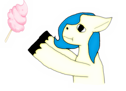 Size: 1147x837 | Tagged: safe, artist:goldentigeress14, imported from derpibooru, oc, oc only, earth pony, pony, cotton candy, food, solo