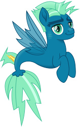 Size: 950x1500 | Tagged: safe, artist:cloudy glow, artist:cloudyglow, artist:dashiesparkle, imported from derpibooru, sky stinger, seapony (g4), male, movie accurate, seaponified, simple background, solo, species swap, transparent background