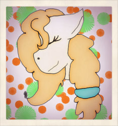 Size: 839x897 | Tagged: safe, artist:goldentigeress14, imported from derpibooru, pear butter, earth pony, pony, abstract background, female, solo