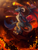 Size: 3000x3903 | Tagged: safe, artist:elicitie, imported from derpibooru, princess ember, dragon, badass, bloodstone scepter, breasts, claws, cloud, crepuscular rays, digital art, dragon lands, dragon lord ember, dragon wings, dragoness, epic, featureless breasts, female, fire, fireball, gem, horns, lava, lightning, metal as fuck, red eyes, redraw, rock, scales, sky, smoke, solo, speedpaint, spread wings, sunlight, teeth, volcano, wings