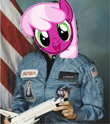 Size: 398x446 | Tagged: safe, deleted from derpibooru, edit, imported from derpibooru, cheerilee, astronaut, challenger, christa mcauliffe, teacher, that's too far, the implications are horrible, this will end in death, this will end in tears, this will end in tears and/or death, we are going to hell