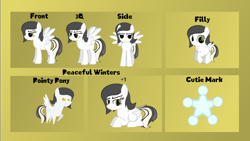 Size: 1920x1080 | Tagged: safe, artist:thunder-blur, imported from derpibooru, oc, oc:peaceful winters, pegasus, pony, commission, female, filly, reference sheet