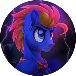 Size: 3500x3500 | Tagged: safe, artist:airfly-pony, imported from derpibooru, oc, oc only, oc:wing hurricane, pegasus, pony, bust, cheek fluff, chest fluff, ear fluff, male, portrait, rcf community, solo, wing fluff