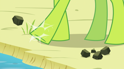 Size: 1280x720 | Tagged: safe, imported from derpibooru, screencap, thorax, changedling, changeling, triple threat, close-up, hooves, kicking, king thorax, legs, pictures of legs, rock, solo