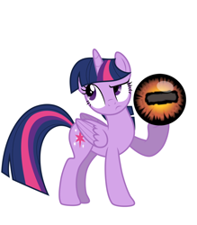 Size: 1400x1600 | Tagged: artist needed, safe, imported from derpibooru, twilight sparkle, alicorn, pony, crystal ball, female, grogar's orb, mare, raised hoof, simple background, solo, twilight sparkle (alicorn), vector, white background