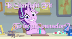 Size: 1239x685 | Tagged: safe, edit, edited screencap, imported from derpibooru, screencap, starlight glimmer, pony, unicorn, equestria daily, student counsel, drama bait, faic, guidance counselor, meta, starlight glimmer is best facemaker