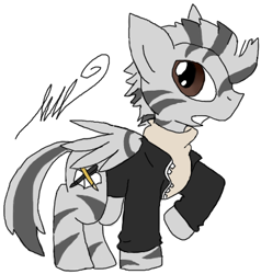 Size: 360x378 | Tagged: safe, artist:lucas47-46, imported from derpibooru, oc, oc only, pony, zebra, male, solo, winged zebra