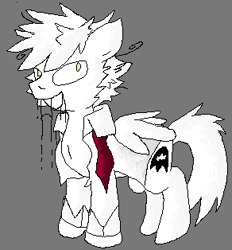 Size: 292x314 | Tagged: safe, artist:lucas47-46, imported from derpibooru, oc, oc only, oc:terra normal, pegasus, pony, clothes, female, mare, necktie, partial color, shirt, solo