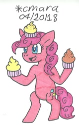 Size: 562x883 | Tagged: safe, artist:cmara, imported from derpibooru, pinkie pie, earth pony, pony, female, solo, traditional art
