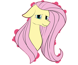 Size: 6000x5000 | Tagged: safe, artist:tayzipumpqueen, imported from derpibooru, fluttershy, pony, bust, female, floppy ears, looking at you, mare, simple background, smiling, solo, transparent background