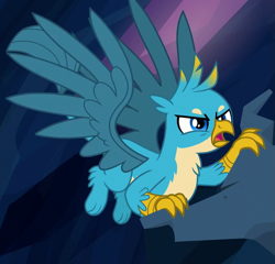 Size: 751x720 | Tagged: safe, imported from derpibooru, screencap, gallus, griffon, uprooted, angry, chest fluff, claws, cropped, madorable, male, paws, wings