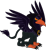 Size: 2151x2314 | Tagged: safe, artist:shadymeadow, imported from derpibooru, oc, oc only, oc:goryx, griffon, amulet, hood, jewelry, male, oc villain, simple background, solo, transparent background, warlock