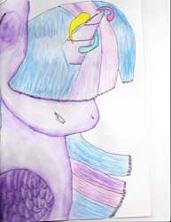 Size: 1024x1326 | Tagged: safe, artist:zevhara, imported from derpibooru, twilight sparkle, alicorn, pony, corrupted twilight sparkle, female, solo, traditional art, twilight sparkle (alicorn)