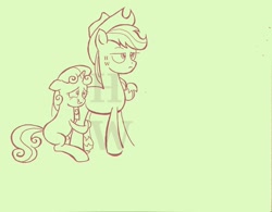 Size: 1864x1454 | Tagged: safe, imported from derpibooru, applejack, sweetie belle, pony