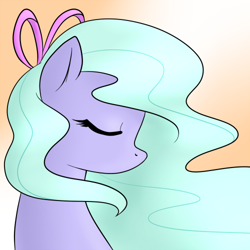 Size: 500x500 | Tagged: safe, artist:marikaefer, imported from derpibooru, flitter, pony, ask flitter and cloudchaser, alternate hairstyle, bust, female, portrait, solo
