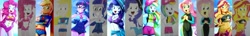 Size: 2048x293 | Tagged: safe, artist:the-butch-x, edit, imported from derpibooru, applejack, fluttershy, pinkie pie, rainbow dash, rarity, sci-twi, sunset shimmer, twilight sparkle, equestria girls, equestria girls series, forgotten friendship, applejack's hat, armpits, attached skirt, bare shoulders, beach, beach babe, belly button, bikini, bikini babe, blue swimsuit, blushing, bow swimsuit, breasts, busty applejack, busty rarity, busty sci-twi, busty sunset shimmer, busty twilight sparkle, cap, cleavage, clothes, cloud, commission, cowboy hat, crepuscular rays, crossed legs, diving suit, female, freckles, frilled swimsuit, geode of shielding, geode of super speed, geode of super strength, geode of telekinesis, glasses, grin, hand on hip, hands together, hat, jewelry, lens flare, looking at you, magical geodes, midriff, necklace, one-piece swimsuit, open mouth, peace sign, pink swimsuit, ponytail, pretty, sarong, sexy, shorts, signature, skirt, sky, smiling, speedpaint available, stetson, striped swimsuit, stupid sexy fluttershy, stupid sexy rainbow dash, stupid sexy rarity, summer sunset, sun hat, swimsuit, thighs, traditional art, tricolor swimsuit, wall of tags, wetsuit