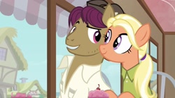 Size: 1920x1080 | Tagged: safe, imported from derpibooru, screencap, mane allgood, snap shutter, pony, the last crusade, clothes, female, male, shirt