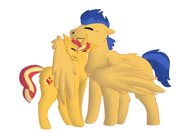 Size: 1024x768 | Tagged: safe, artist:demonfall, imported from derpibooru, flash sentry, sunset shimmer, pony, female, flashimmer, male, shipping, straight