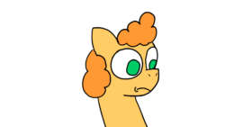 Size: 1280x720 | Tagged: safe, imported from derpibooru, oc, oc:dipping sauce, pony, animated, backing away, curly hair, do not want, nope