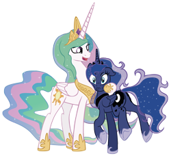 Size: 2472x2252 | Tagged: safe, artist:mr-spider-the-bug, deleted from derpibooru, imported from derpibooru, princess celestia, princess luna, alicorn, pony, cute, female, hug, mare, royal sisters, siblings, simple background, sisters, swanlestia, transparent background, vector