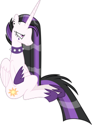 Size: 5723x7797 | Tagged: safe, artist:digimonlover101, artist:shootingstarsentry, imported from derpibooru, princess celestia, alicorn, pony, between dark and dawn, celestia is not amused, female, mare, punklestia, simple background, transparent background, unamused, vector