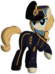 Size: 1024x1377 | Tagged: safe, artist:brony-works, imported from derpibooru, earth pony, pony, clothes, female, hat, mare, simple background, solo, sweden, transparent background, uniform, vector