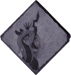 Size: 1588x1678 | Tagged: safe, artist:malte279, imported from derpibooru, queen chrysalis, changeling, changeling queen, craft, female, slate, slate engraving