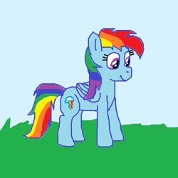 Size: 500x500 | Tagged: safe, artist:m.w., imported from derpibooru, rainbow dash, pegasus, pony, female, mare, ms paint, solo