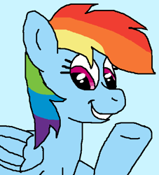 Size: 500x550 | Tagged: safe, artist:m.w., imported from derpibooru, rainbow dash, pegasus, pony, female, mare, ms paint, solo