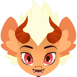 Size: 500x500 | Tagged: safe, artist:kez, imported from derpibooru, oc, oc only, oc:orobas, dracony, hybrid, pony, fangs, head hunter, head hunter 2, head shot, horns, lineless, male, simple background, solo, transparent background