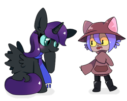 Size: 500x400 | Tagged: safe, artist:aidenjoestar, imported from derpibooru, oc, oc:nyx, alicorn, pony, alicorn oc, clothes, niko (oneshot), oneshot, scarf, simple background, transparent background