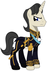 Size: 731x1093 | Tagged: safe, artist:brony-works, imported from derpibooru, pony, clothes, male, simple background, solo, stallion, sweden, sword, transparent background, uniform, vector, weapon