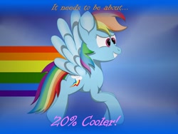 Size: 1024x768 | Tagged: safe, artist:php124, artist:thevintagepone, imported from derpibooru, rainbow dash, pegasus, pony, 20% cooler, rainbow