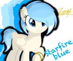 Size: 1800x1518 | Tagged: safe, artist:thunder burst, imported from derpibooru, oc, oc only, oc:starfire blue, pegasus, pony, solo