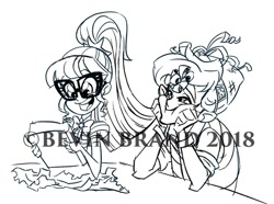 Size: 1080x804 | Tagged: safe, artist:bevin brand, imported from derpibooru, sci-twi, timber spruce, twilight sparkle, equestria girls, equestria girls series, clothes, cute, female, glasses, happy, male, ponytail, shipping, straight, timberbetes, timbertwi, twiabetes, watermark
