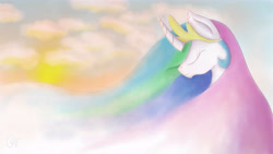 Size: 7680x4320 | Tagged: safe, artist:grey vicar, imported from derpibooru, princess celestia, alicorn, pony, sun, watercolor painting