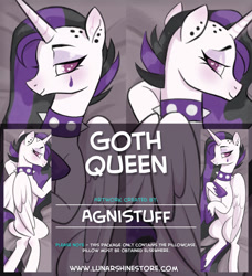 Size: 800x876 | Tagged: safe, artist:angstfish, deleted from derpibooru, imported from derpibooru, princess celestia, alicorn, pony, between dark and dawn, alternate hairstyle, body pillow, collar, obtrusive watermark, punklestia, spiked collar, watermark