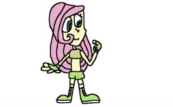 Size: 1024x633 | Tagged: safe, artist:mixopolischannel, imported from derpibooru, fluttershy, equestria girls, clothes, exeron fighters, exeron outfit, midriff, sports bra