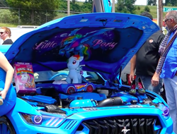 Size: 1061x807 | Tagged: safe, imported from derpibooru, rainbow dash, human, car, ford, irl, itasha, mustang, photo, plushie, regular car reviews, wings