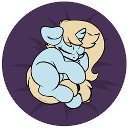 Size: 1284x1284 | Tagged: safe, artist:spoopygander, imported from derpibooru, oc, oc only, oc:kelly, pony, unicorn, chest fluff, cute, female, horn, mare, sleeping, solo