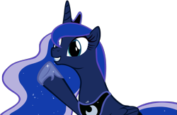 Size: 1109x720 | Tagged: safe, artist:cubonator, imported from derpibooru, princess luna, alicorn, pony, luna eclipsed, season 2, crown, cute, ethereal mane, female, hnnng, hoof shoes, jewelry, lunabetes, mare, raised hoof, regalia, simple background, smiling, solo, the fun has been doubled, the fun has been doubled face, transparent background, vector